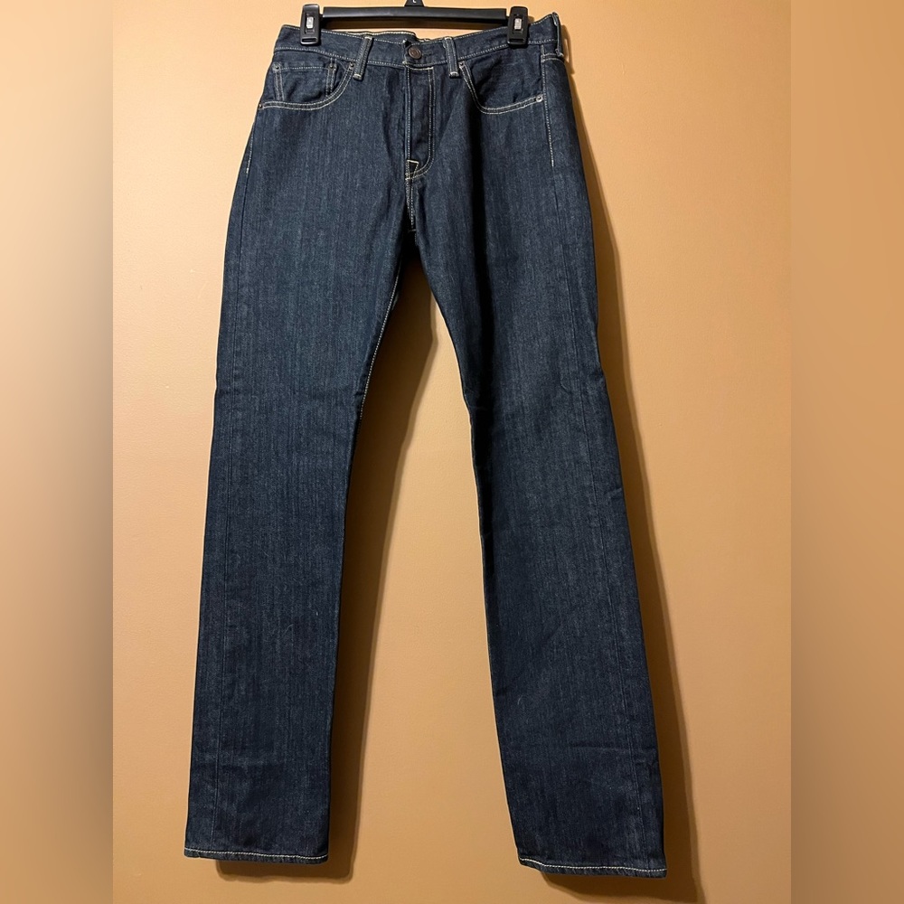 Levi's 501 Mens Button Fly Straight Dark Wash Jeans Size 29x32 NWT